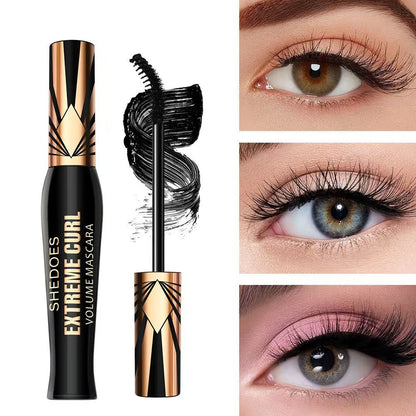 PAGE VINE Plump eye black for women waterproof, thick, slender, curly eye black makeup 4D Mascara