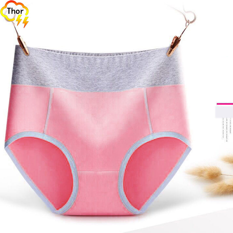 3PC Women’s underwear multi-color lingerie middle waist briefs girls triangle panties ladies plus-size fiber trend personality students underwear