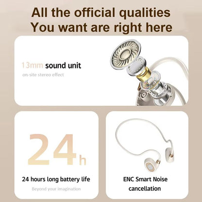 Bluetooth Headphones Wireless Headphones Air-Conduction LED Display Headsets HiFi Stereo Sports Earphones Earbuds with Mic