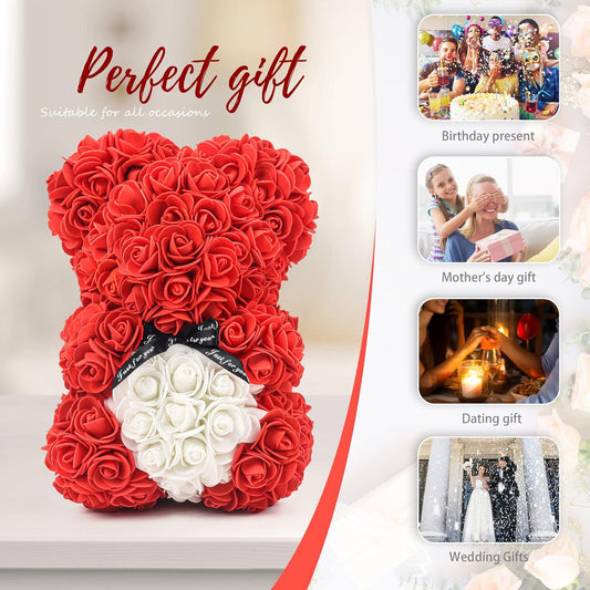 Artificial Flowers Rose Teddy Bear