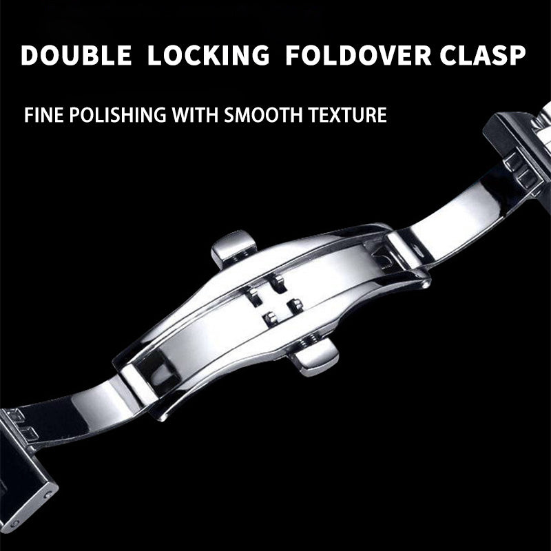 Luxury Fashion Watch Men Stainless Steel Strap Sports Business Fashion Casual Round Pointer Hollow Quartz Watches