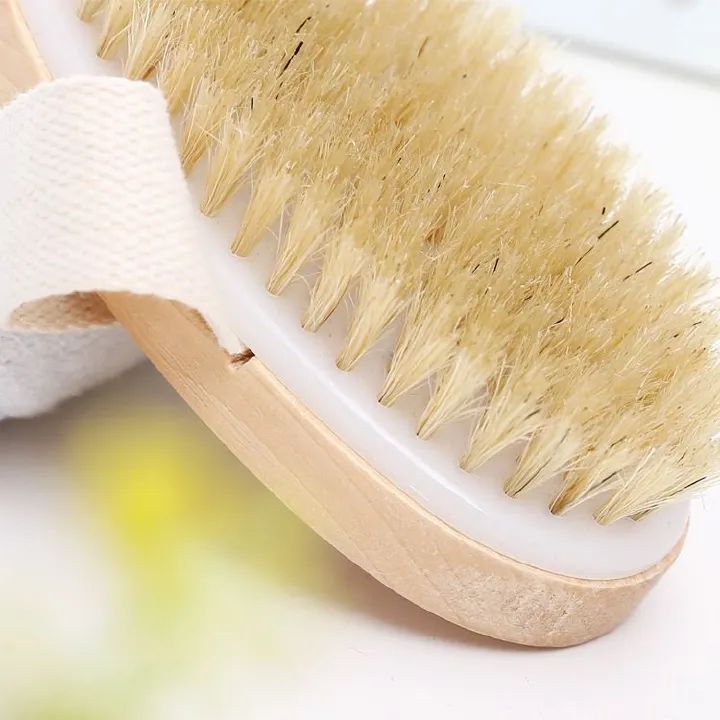 Bathing Brush Dry Skin Body Soft Natural Bristle SPA Brush Without Handle Wooden Bath Shower Brush Exfoliating Body Brush