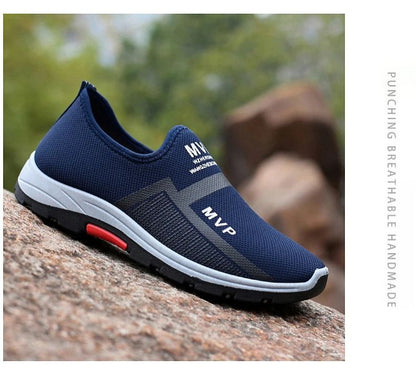 ASSKLO Men Shoes Loafers Anti Foot Odor Shoes Breathable Sneakers Driving Shoes Rubber Sole Light Mesh Walking Shoes Man Slip on Casual Shoe Shoe Flats Male Sports Shoes Canvas Shoes Cloth Shoes blue