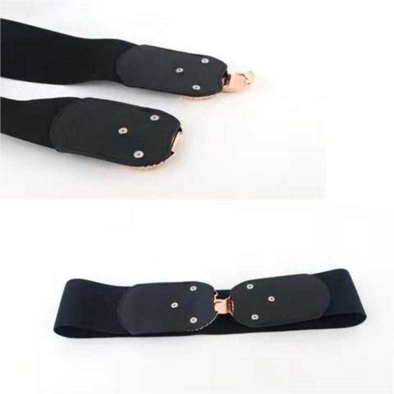 Belts Fashion Women Simple Personality 100 Stretch Wide Down Jacket Casual Elastic Belt Sweater Decorative Belt Women's simple belted decorative coat with wide dress