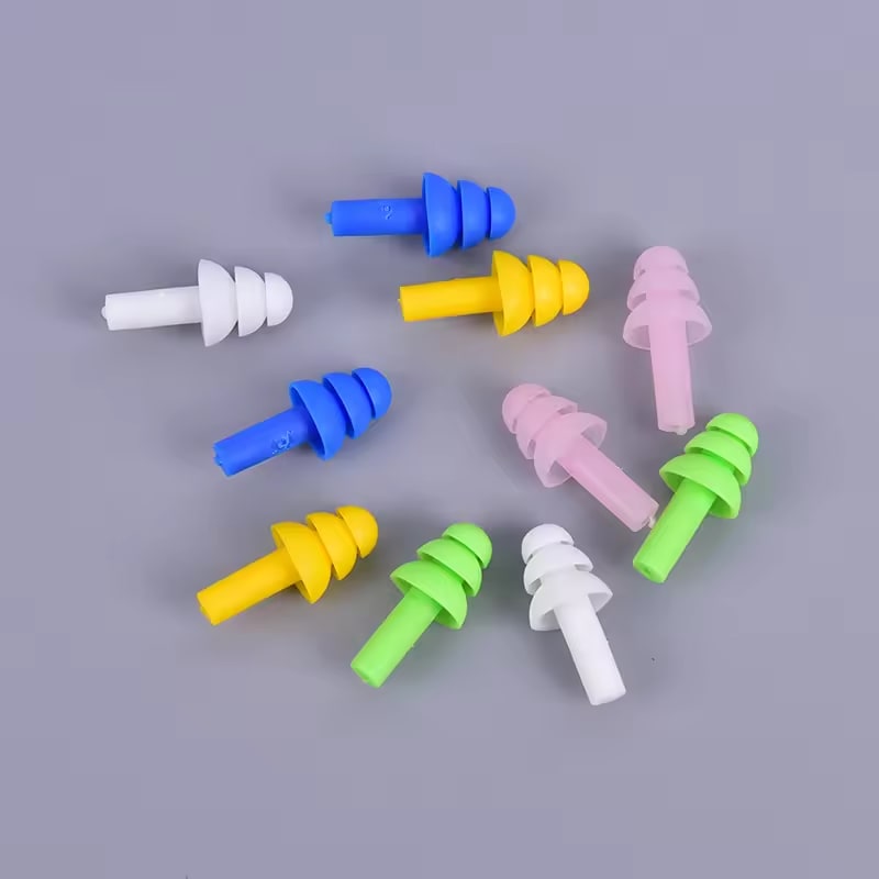 5 Pairs Soft Ear Plugs Swimming Silicone Waterproof Dust-Proof Earplugs,Silicone Ear Plugs Sound Insulation Ear Protector Anti Noise Snore Comfortable Sleeping Swimming Earplug Noise Reduction