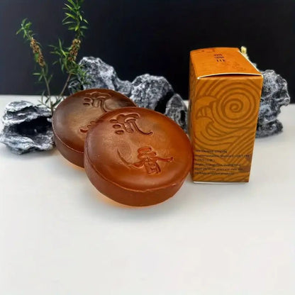 100g Natural Handmade Agarwood Soap with Foaming Net, Moisturizing, Formaldehyde Free, Olive Oil, Long-Lasting Fragrance, Glycerin, Suitable for All Skin Types