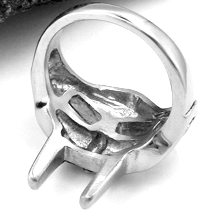 Vintage Goth Mf Doom Mask Adjustable Joint Ring For Men Gladiator Punk Egyptian Pharaoh Male Open Ring Jewelry