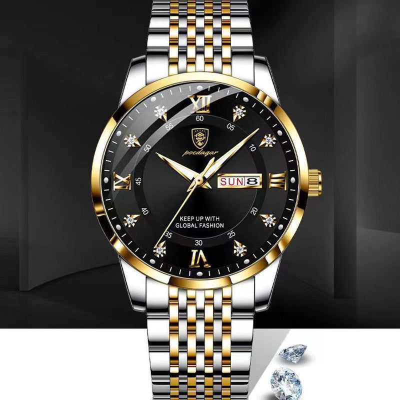 POEDAGAR Men Watches Top Brand Men's Watches Waterproof Luminous Calendar Full-automatic Quartz Business Watch Ultra-thin High-end Male Wrist Watch