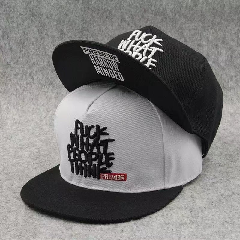 Fashion snapback baseball cap flat-brimmed hat visor hat wild personality Hat Men's Versatile Fashion Hip-hop Hat Street Flat Hat Duck Tongue Hat Women