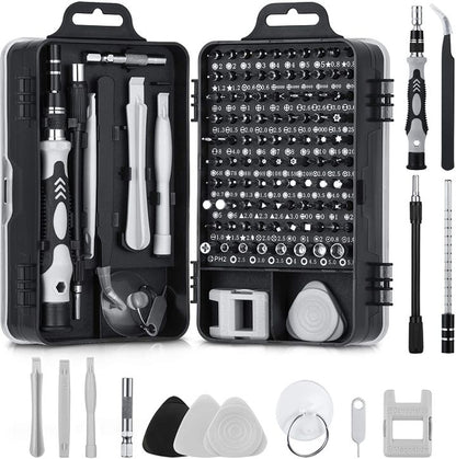 115 in 1 bit kit for mobile phone maintenance, multi-function precision screwdriver kit Black one size