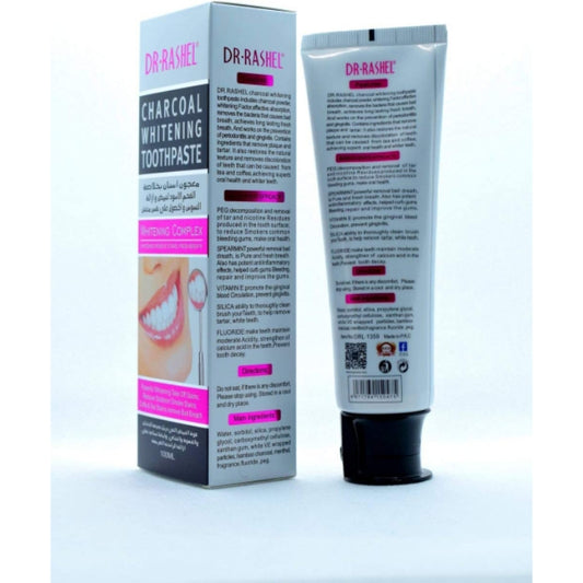 Dr. Rashel Charcoal Whitening Toothpaste Remove Stains Fresh Breath Smoke Coffee Tea Stains Teeth Brightening Complexion
