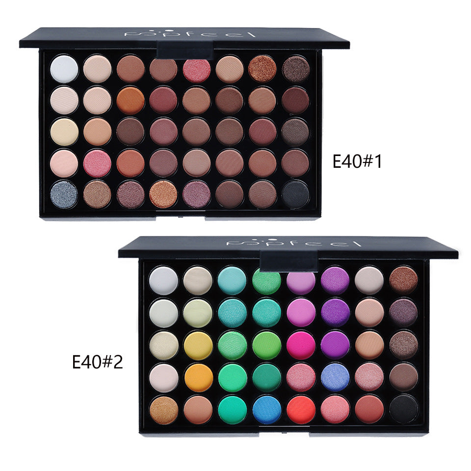 40 Color Matte Eyeshadow Palette Shimmer Glitter Eye Shadow Power Set Cosmetic Makeup Tools Make Up New Arrival