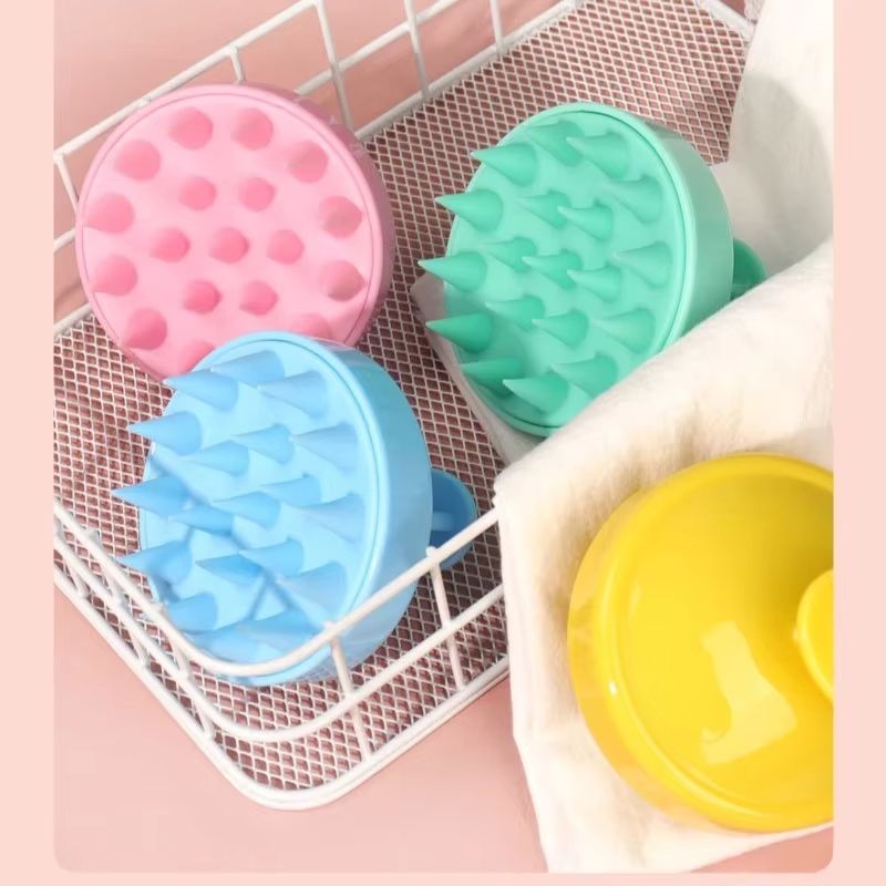 1Pc Scalp Massage Shampoo Brush Soft Silicone Combs Hair Used To Remove Dandruff and Exfoliate Hair Care Styling Tools Wholesale