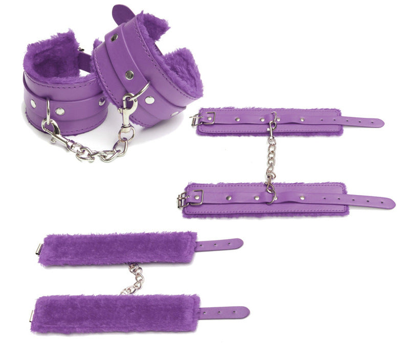 HW Sexy Leather Chain Handcuffs Restraints Dominatrix SM Sex toys Hand Cuffs Tools women sex toys adult