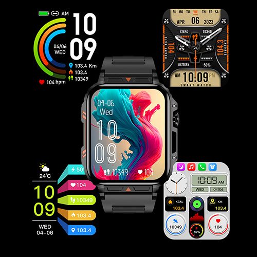 LIGE L81 Smartwatch 1.95 Inch Full Screen Health Monitoring Watches IP68 Waterproof Sport Fitness Tracker Bluetooth Call Smart Watch For Men Women