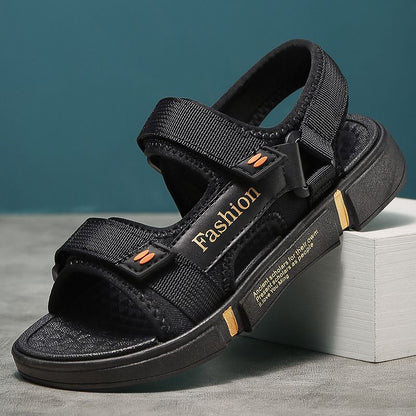 Men's casual fashion sports driving sandals dual-use shoes for external wear Durable and breathable slippers sneakers black