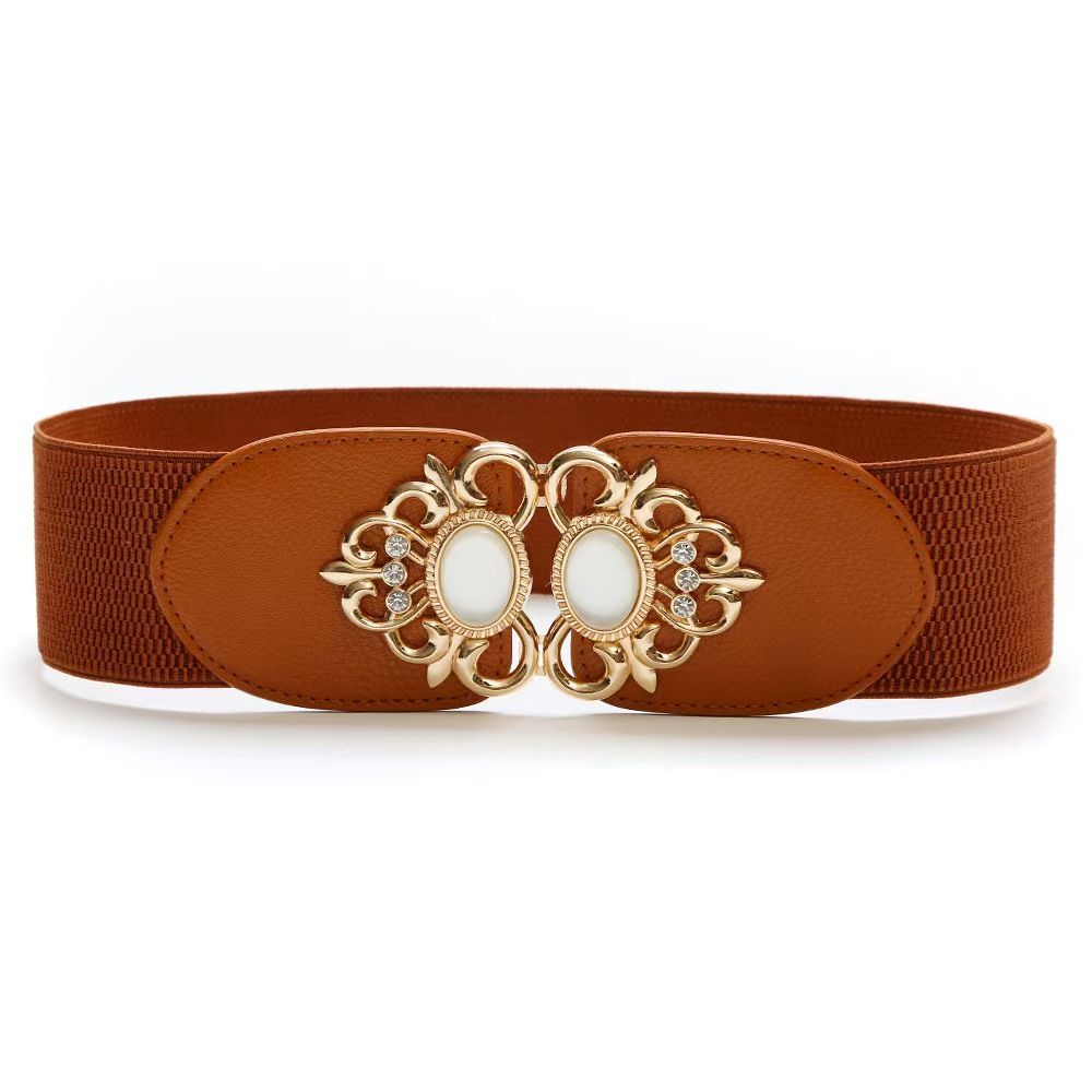 Women's Elastic Lady's Belf Women's Elastic Belt Fashion Elastic Wide Waist Seal New Casual Dress Versatile Decoration Trouser Belt