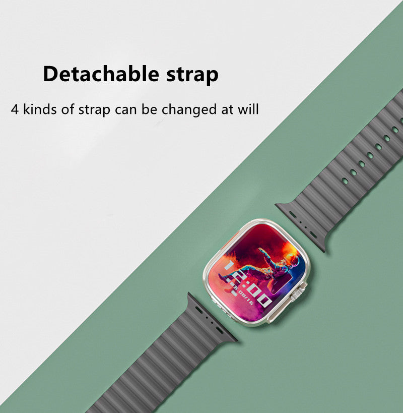 RichRipple Newest 4in1 Ultra Smart Watch Strap 49mm 2.2inch Full Touch Screen Sports Fitness Watch IP68 Waterproof Bluetooth Call Smart Watch