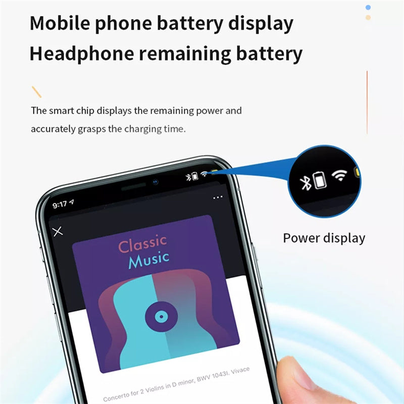 RichRipple TWS Bluetooth 5.2 Bluetooth Earphone Wireless Earpods Mini Earphones Handsfree Waterproof Sport Music Headset Earbuds with Micphone