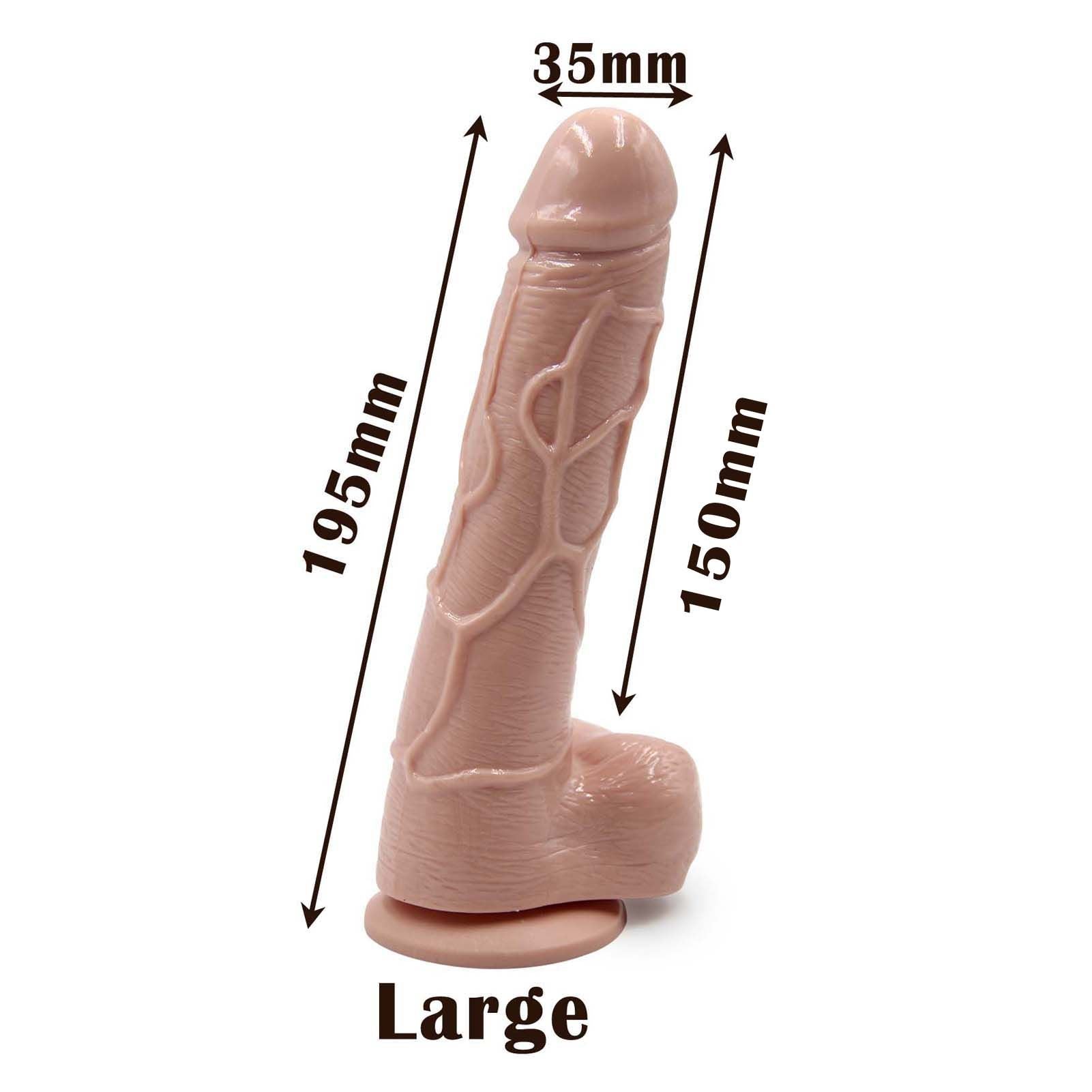 3 Sizes Dildo Options Small Medium Large Realistic Silicone Dildos Monster Cock with Balls Suction Cup Masturbation Adult Sex Toy for Women Perfect Love Gift for Couples Girlfriend Wife