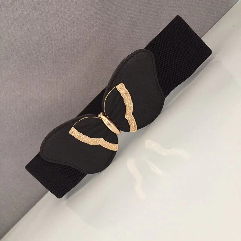 Fashion Women's Belt Elastic Waist Cover Belt Wide Belt Female Wide Waistban With Versatile Elastic Decoration Expands To size