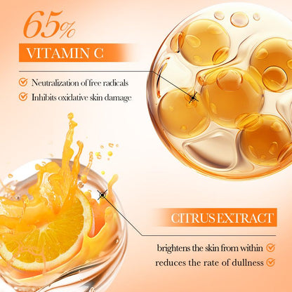 Six Piece Set Vitamin C Whitening Antioxidant Moisturizing Skincare cleanser toner eye cream serum lotion cream