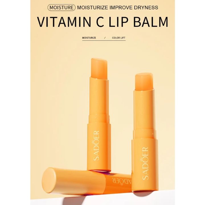 SADOER Lip Balm Vitamin C Moisturizing Lips Care Organic Sleeping Mask Beauty anti chapped lip balm