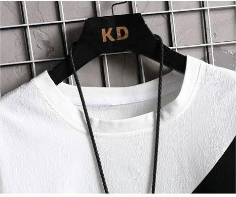 Two-Piece Outfits Summer Set Casual Fashion Sports Loose Short Sleeve Shorts Temperament T-shirt and Short Sleeve Two Piece Men's Set