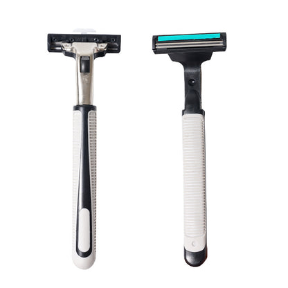 UPHUI 7-Pack Razor Blades Men's Shaver Men's Facial Hair Removal Sharp 2-Ply Razor Blade Tools Razor Holder Universal Hand Shaver Replacement Set