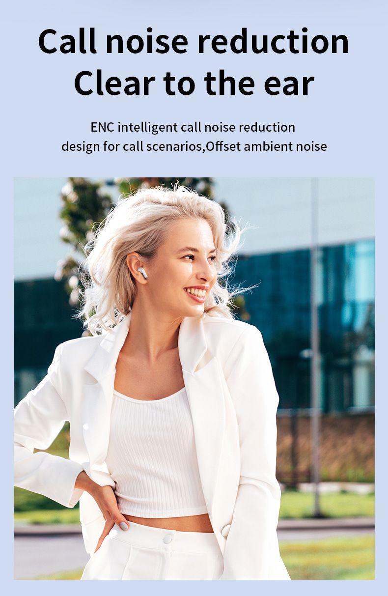 Bluetooth Earphone Super Long Battery Life Waterproof Noise Reduction Earbuds Digital Display Douch 5.3 TWS In-Ear Earpods Sports Binaural Stereo Wireless Earphones For Android & IOS Smart Phones