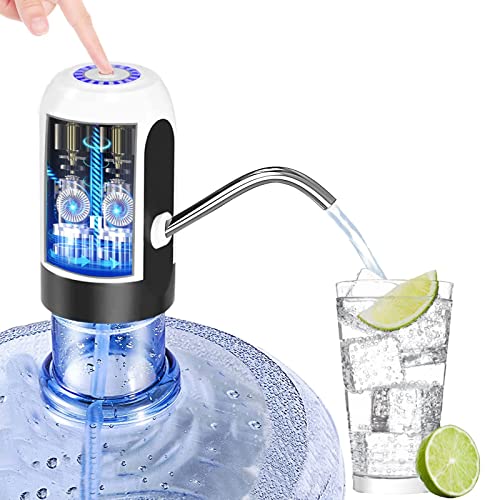 UPHUI Water Extractor Automatic Water Bottle Pump USB Rechargeable Electric Water Bottle Filler Dispenser Portable Universal Water Bottle Pump with Switch for Home Kitchen Office Camping