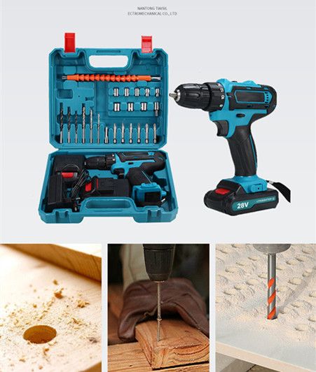 One and Two 21V battery Electric Cordless Drill Set (includes 24 kits and a toolbox )drilling machine,drilling machine set ,drillling tool drill machine drill bit set drill drilling bit