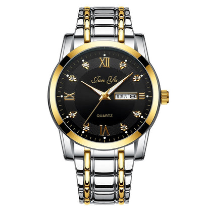Men Watch Top Brand Luxury Automatic Quartz Watches Man Steel Business Waterproof Sport Clock