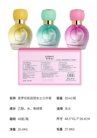 New Arrival 35ML*3 Women's Perfume Set Long Lasting Fresh Floral Fragrance Original Brand Parfum Spray 3 in 1 Gift Set
