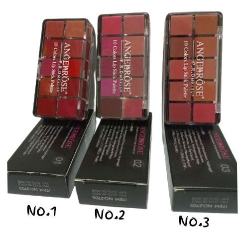 10 Color Lipstick Palette Matte Long Lasting Waterproof Nourishing Lip Stick Cream Palette - Angel Rose