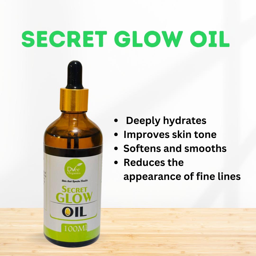 Secret Glow Oil - Dvee Organics - Glass Skin Glow Appearance