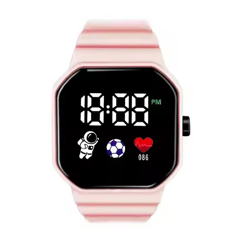 Digital Watches Men and Women Sports Watches LED Digital Clock Astronaut Silicone Strap Fashion Square Men and Women Electronic Clock Student Watches Birthday Gift