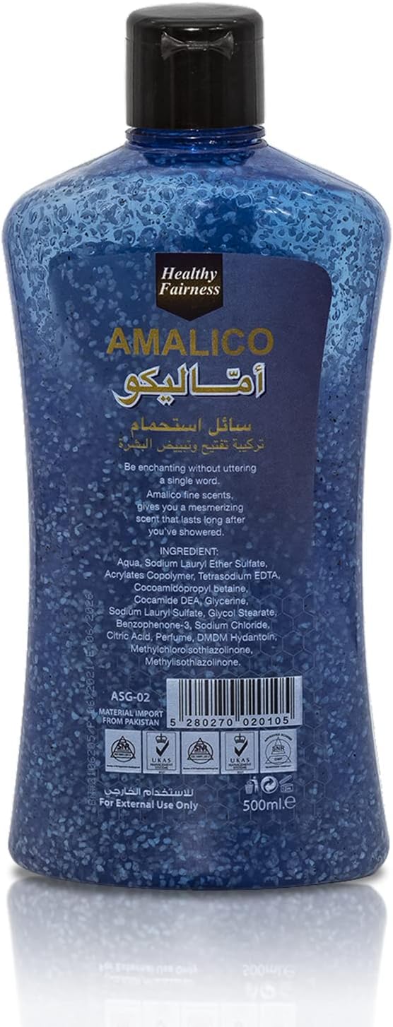 Amalico Lavender Shower Gel with Collagen and Vitamin E 500 ml Lavender Shower Gel with Collagen and Vitamin E 3 in 1 Bleaching Lightening & Freshening 500 ml