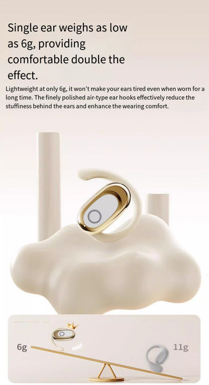 Wireless Bluetooth Earbuds Berlin Voice Ear Hanging OWS Adjustable Non In Ear Noise Reduction Earphones TWS Rotating 130 ° Unisex 360 ° Innovative Fit For All Smartphones