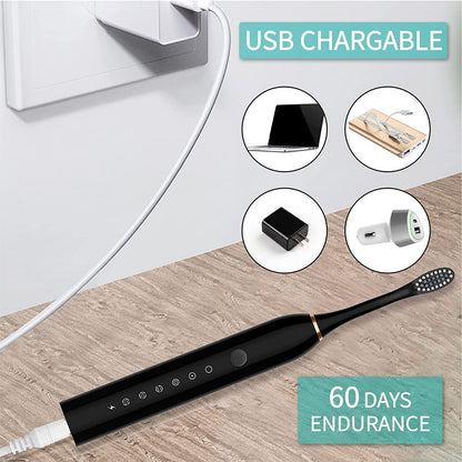 PAFEL X-3 Electric Toothbrush USB Charging Intelligent Timed Reminder With 6 Cleaning Modes IPX7 Waterproof Powerful Cleaning Electric toothbrushes
