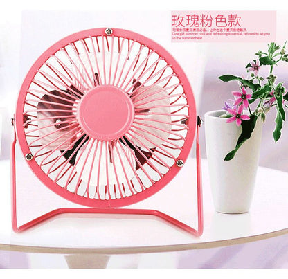 6 Inch Portable USB consumption small fan metal table fan 360° rotation mini fans desktop bass electric fandissipate heat Cooler Cooling Fan for students office workers for PC / Notebook Air cooled