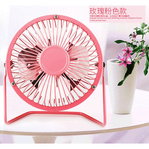 6 Inch Portable USB consumption small fan metal table fan 360° rotation mini fans desktop bass electric fandissipate heat Cooler Cooling Fan for students office workers for PC / Notebook Air cooled
