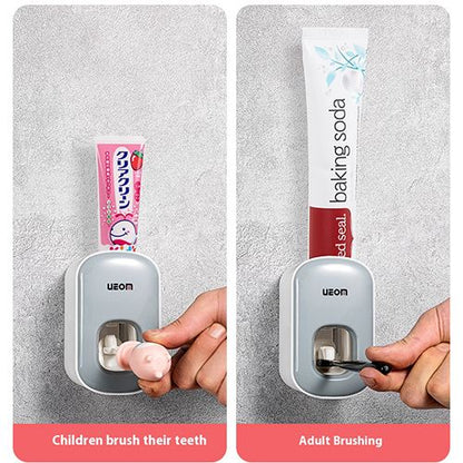 Wall Mount Automatic Toothpaste Dispenser Bathroom Accessories Set Toothpaste Squeezer Dispenser Bathroom Toothbrush Holder Tool Toothpaste Storage