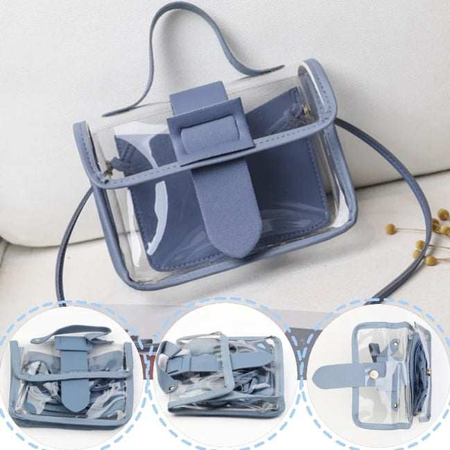 Small Bag Transparent Square Fashion Clutches PVC Shoulder Bag Crossbody Handbag Crossbody Bags