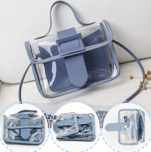 Small Bag Transparent Square Fashion Clutches PVC Shoulder Bag Crossbody Handbag Crossbody Bags