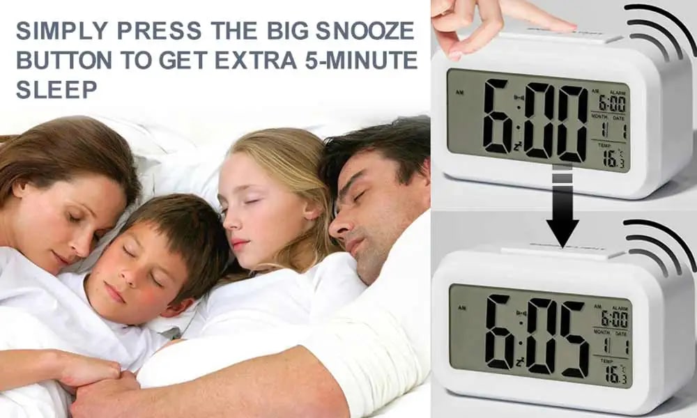 Digital Smart Alarm Clock Table Electronic Watches Desk Decoration and Accessory Calendars for Home Child Bedside Comfort