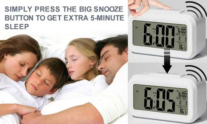 Digital Smart Alarm Clock Table Electronic Watches Desk Decoration and Accessory Calendars for Home Child Bedside Comfort