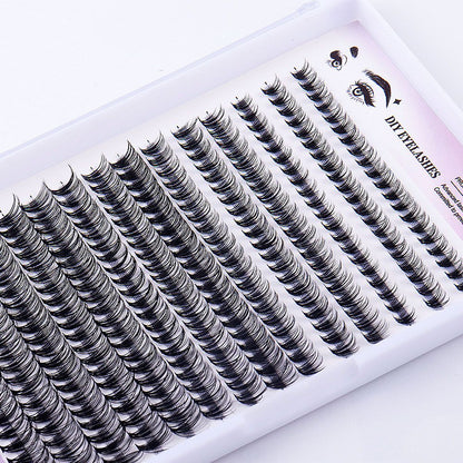 DIY sectional Fake eyelashes 14 rows with large capacity glue tweezers set eyelashes combination