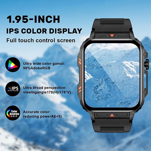 LIGE L81 Smartwatch 1.95 Inch Full Screen Health Monitoring Watches IP68 Waterproof Sport Fitness Tracker Bluetooth Call Smart Watch For Men Women