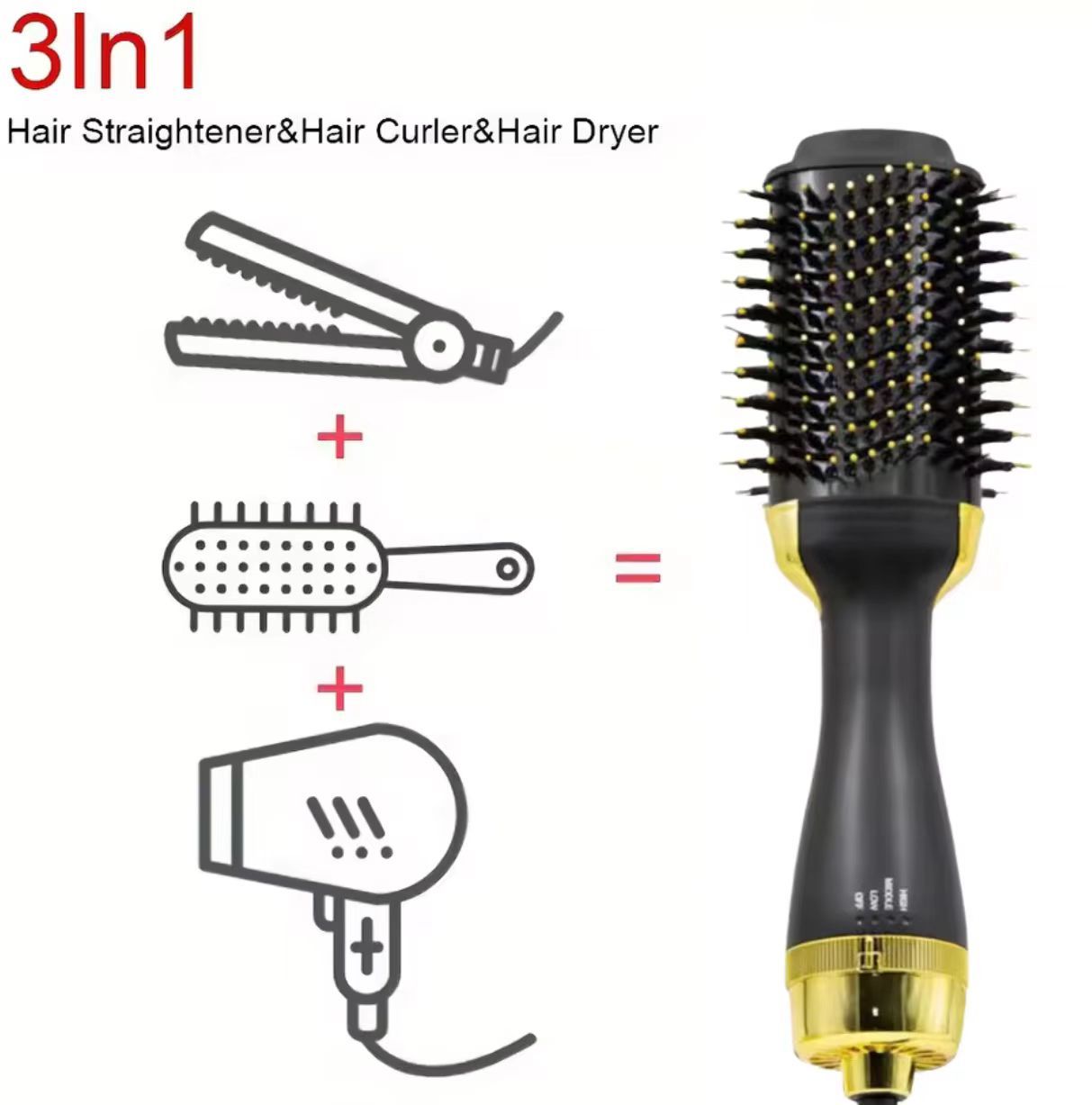 Pro One Step Hair Dryer Hair Comb Brush Volumizer Hair Straightener Hot Air Curling Iron Rotating Hair Rollers Straightening Irons